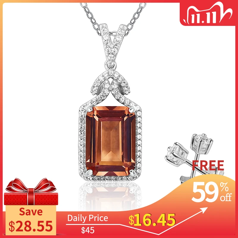 

Zultanite Silver Pendant 7.4 Carats Created Diaspore Octagon Cut Special Classic Design for Women Gifts